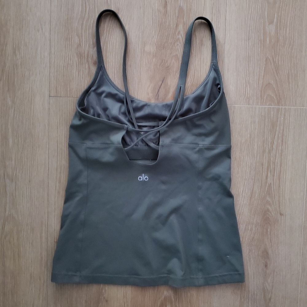 Alo Yoga Olive Green Crop Top Small